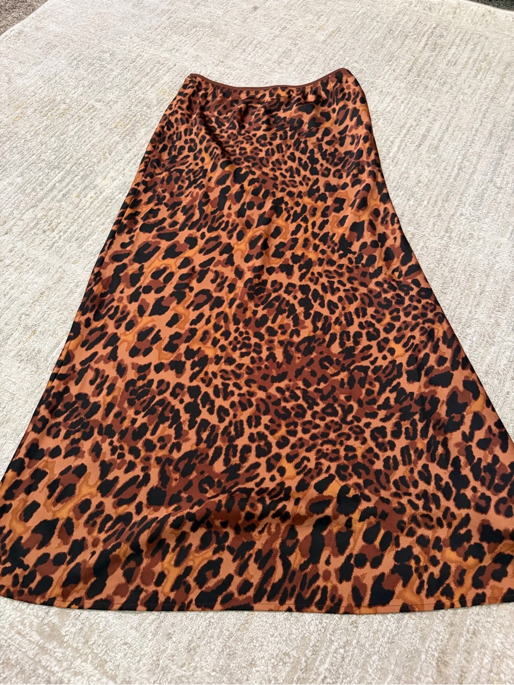 a new day Leopard Print Maxi Skirt - Brown/Black